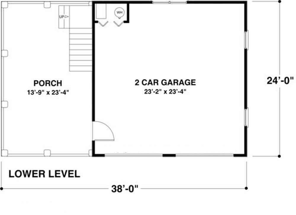 Floor Plan First Story of Garage w/Apartments Plan #109-1008